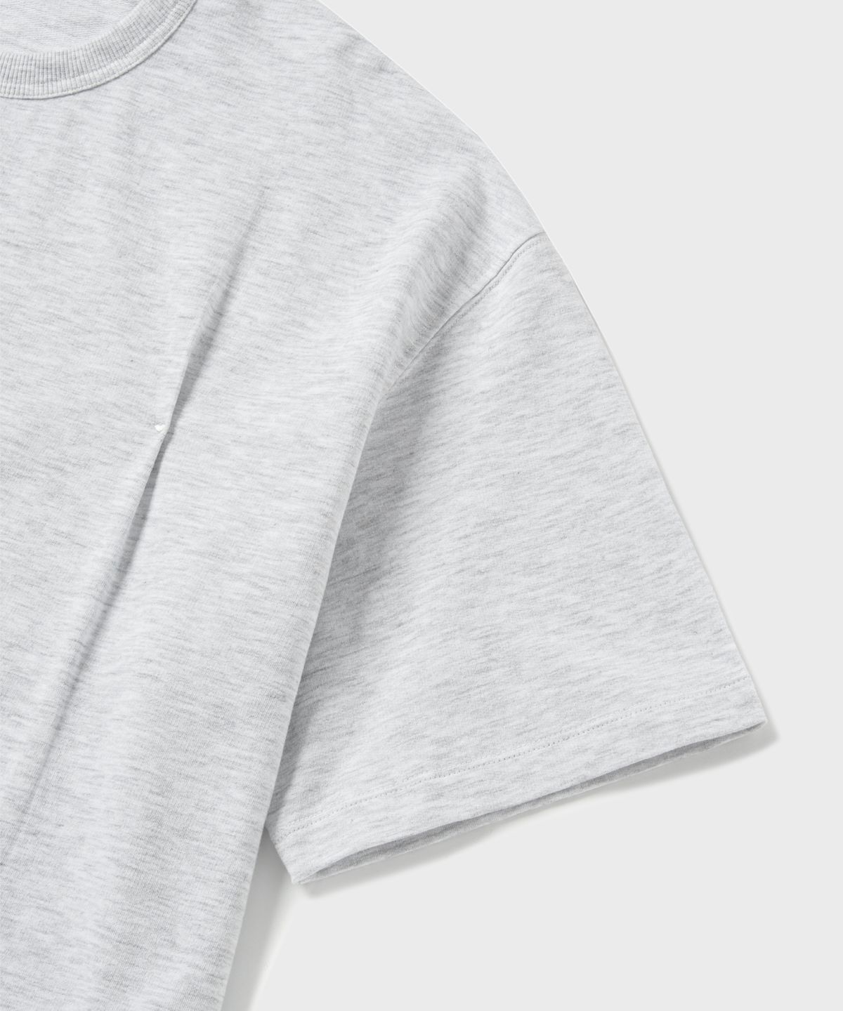 넌블랭크(NONBLANK) 플리츠 하프 셋업 세트_WHITE GREY