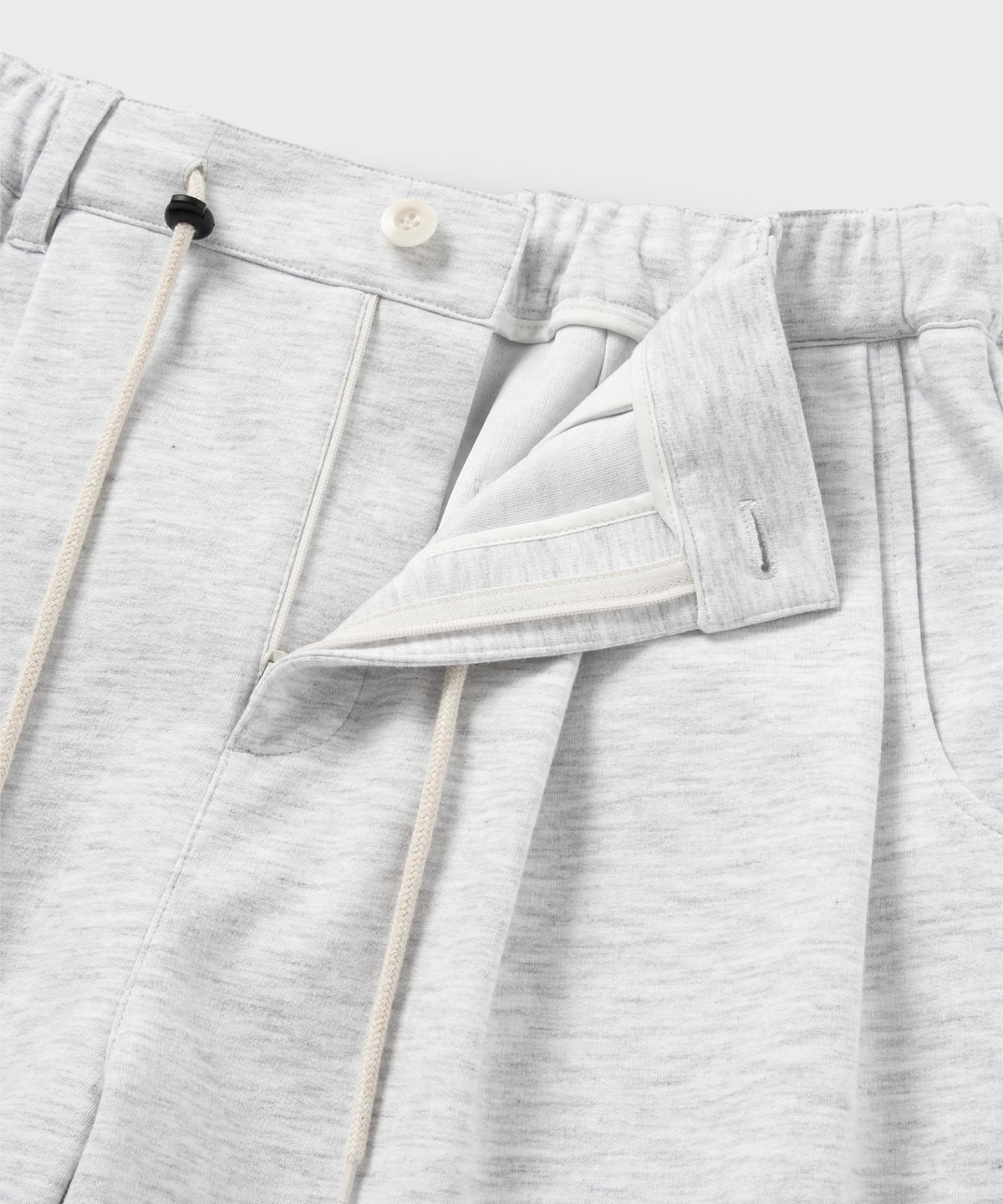 넌블랭크(NONBLANK) 플리츠 하프 셋업 세트_WHITE GREY