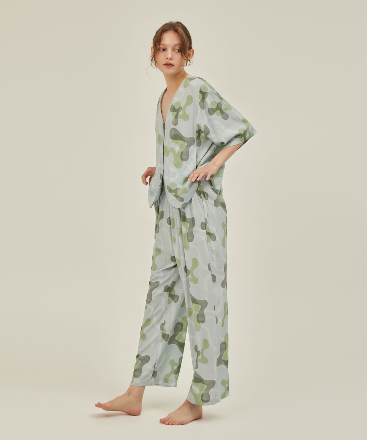 아템포(ATEMPO) COZY ROUND PAJAMA SET_arc blue