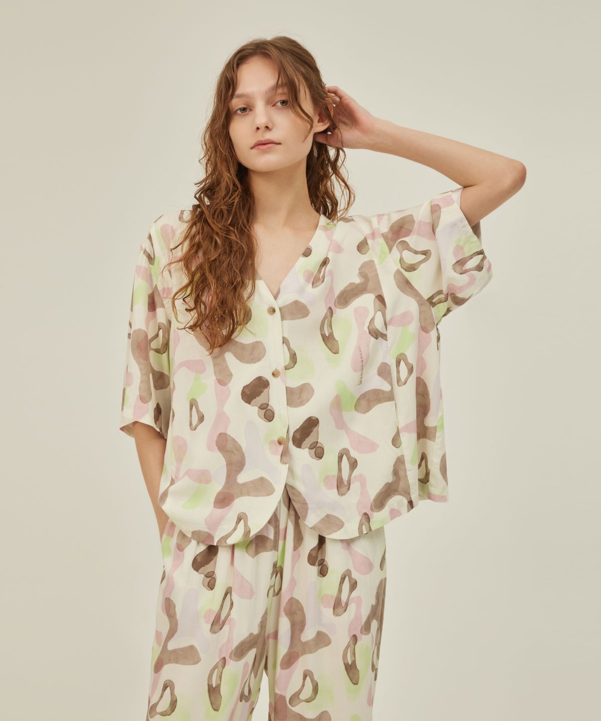 아템포(ATEMPO) COZY ROUND PAJAMA SET_arc beige