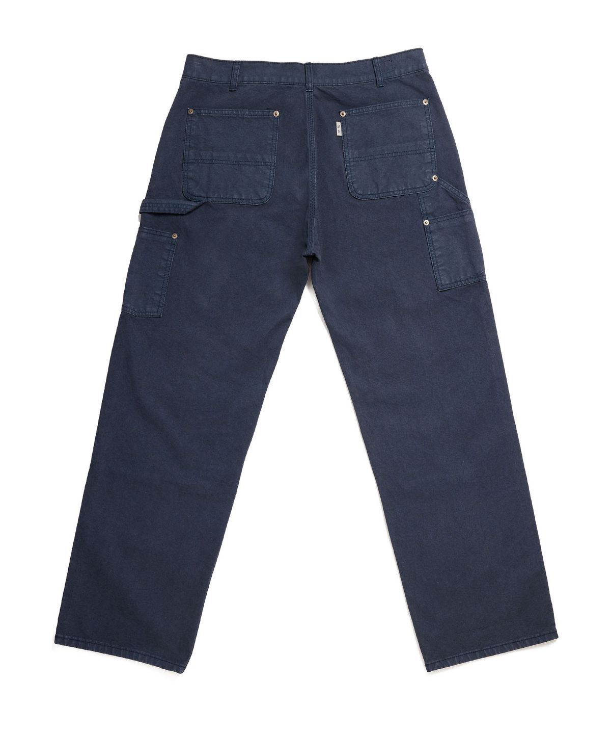 공백(GONGBAEK) Relaxed Dyeing Double Knee Cotton Pants_Vintage Navy
