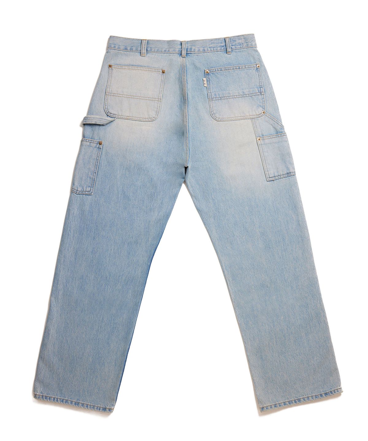 공백(GONGBAEK) Wide Denim Double Knee Pants_Aged L/Blue
