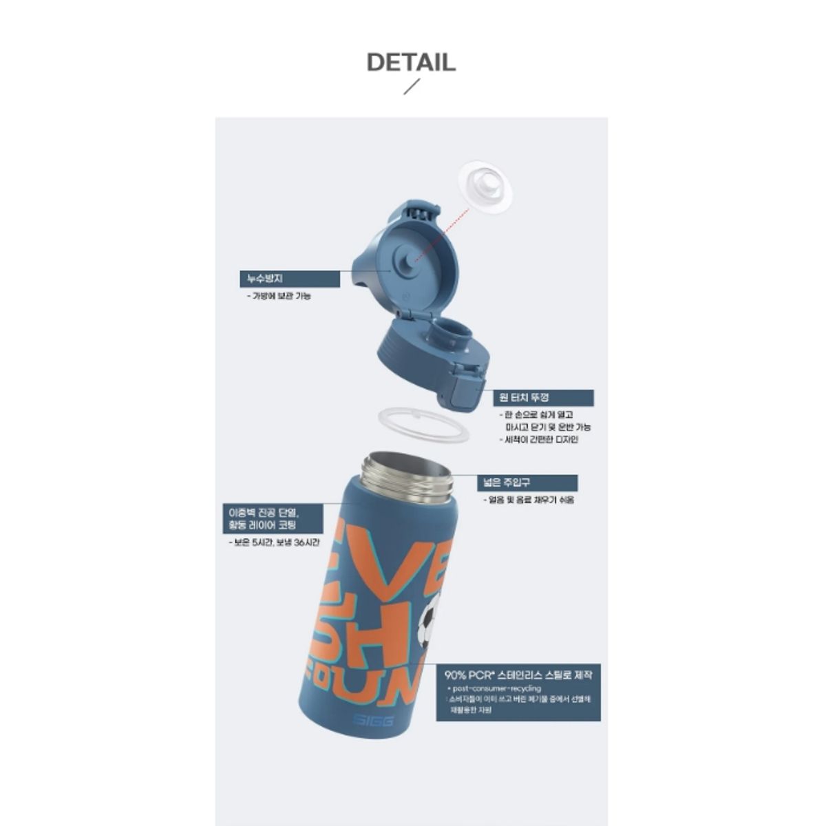 지그(SIGG) 쉴드 썸 원 프린팅 워터 보틀 500ml