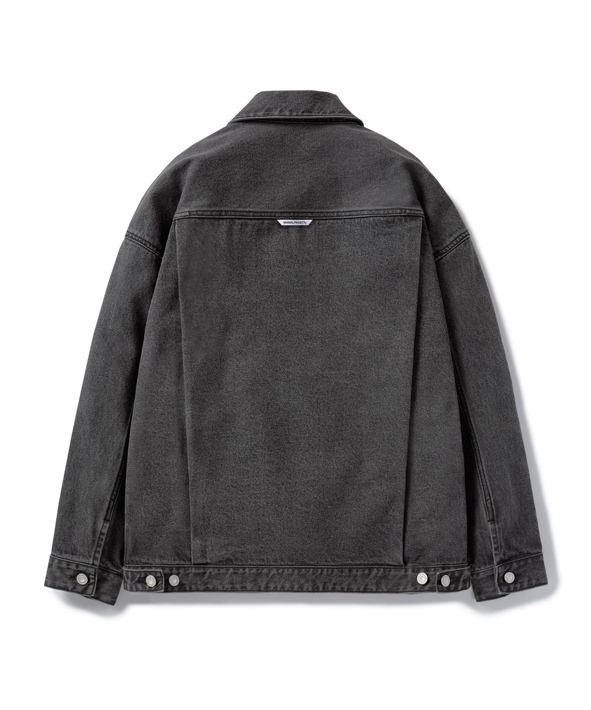 미니멀프로젝트(MINIMALPROJECT) 워시드 오버핏 트러커 데님 자켓 MDJ101 [BLACK]