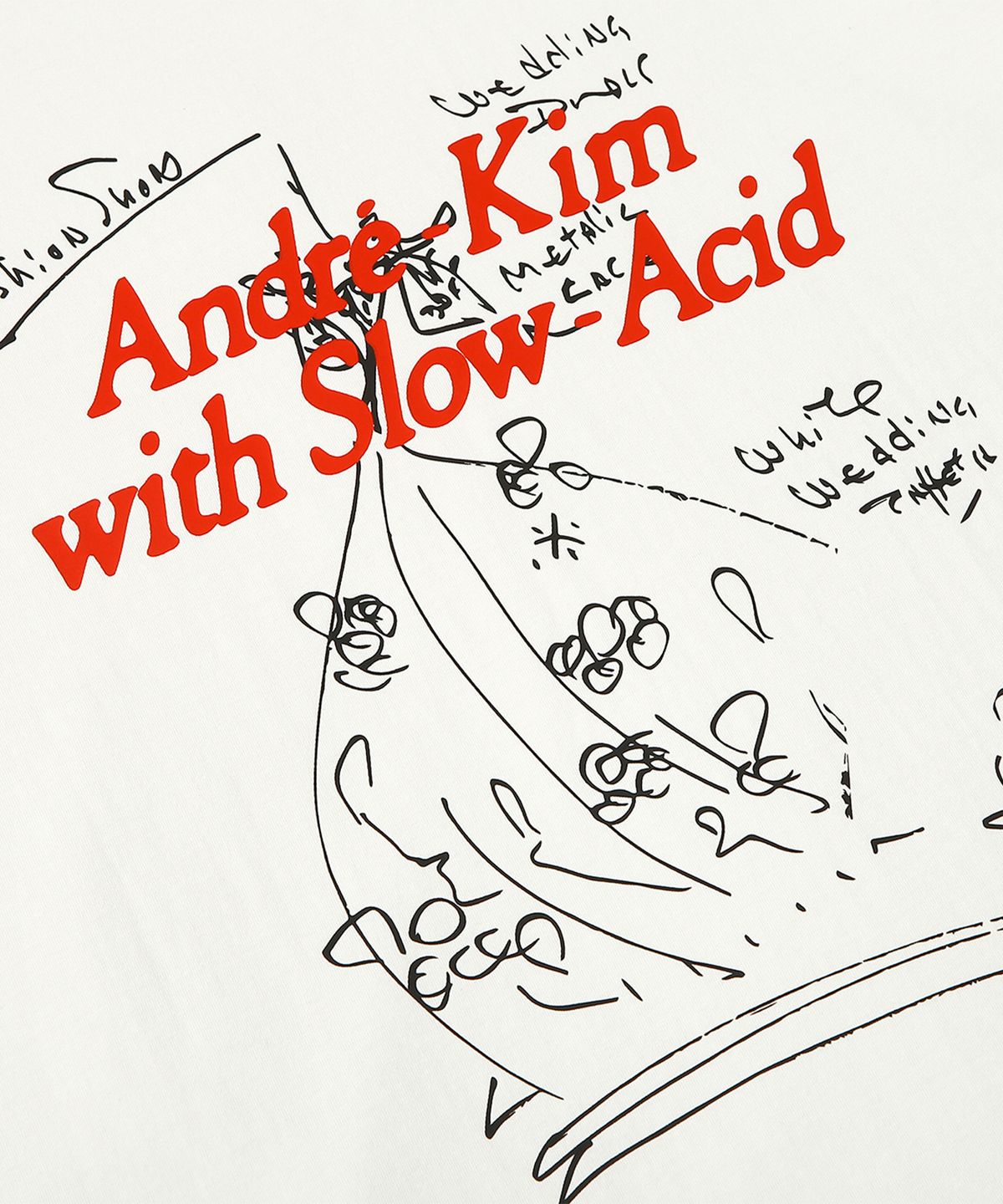 슬로우애시드(SLOWACID) 앙드레김 X 슬로우애시드 러프스케치 반팔티셔츠 [크림]