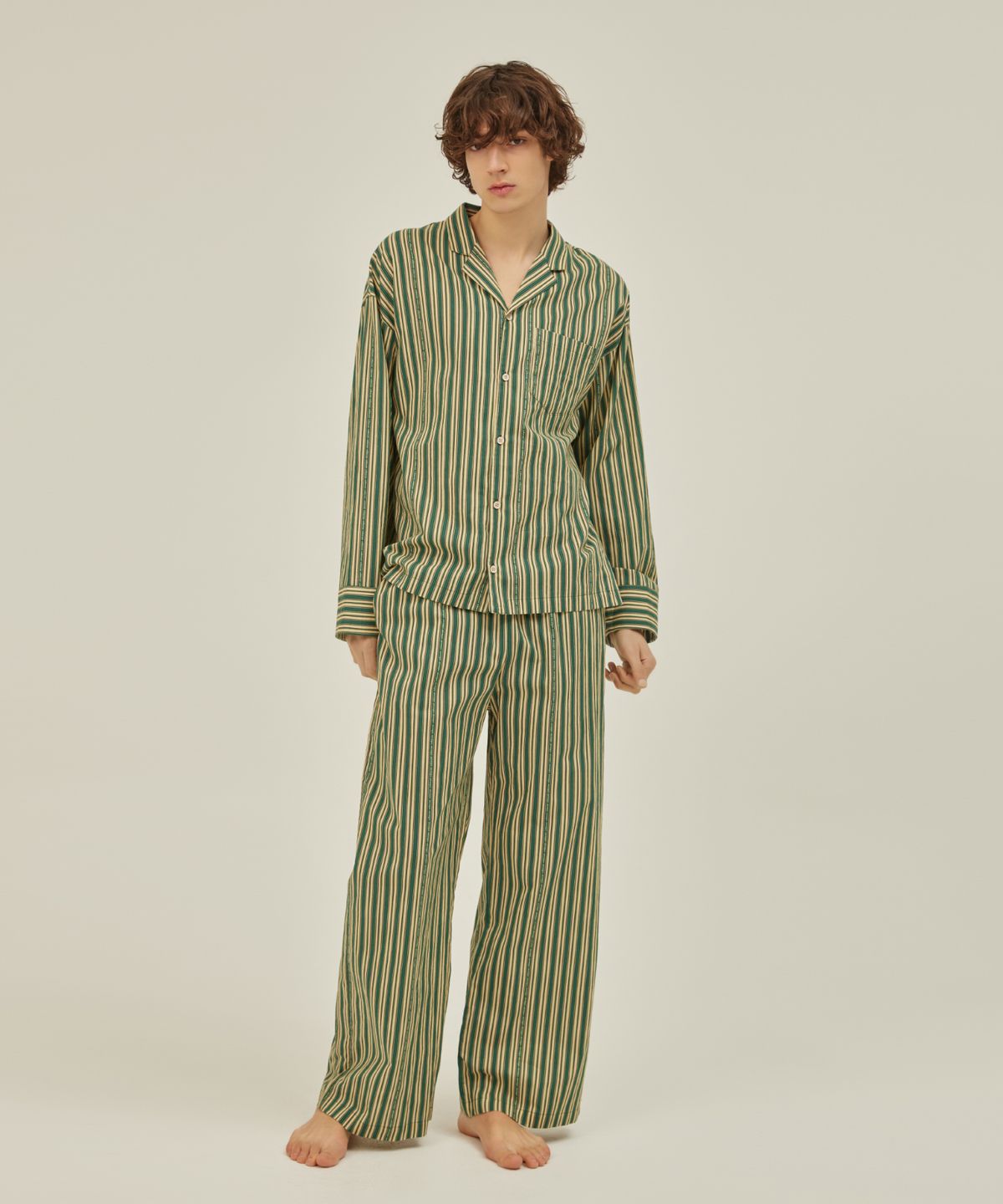 아템포(ATEMPO) CLASSIC PAJAMA SET_day stripe (cotton)