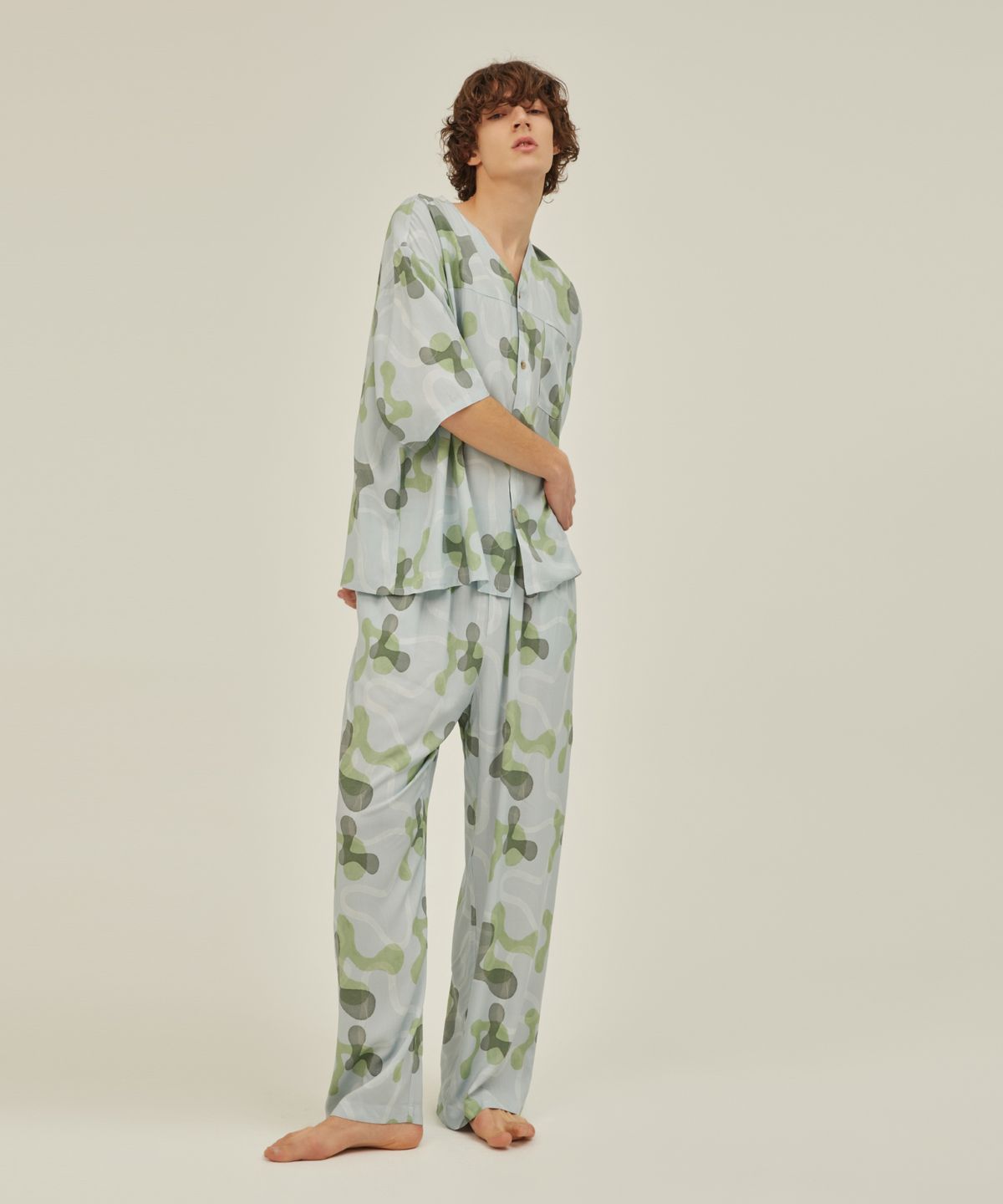 아템포(ATEMPO) COZY PAJAMA SET_arc blue