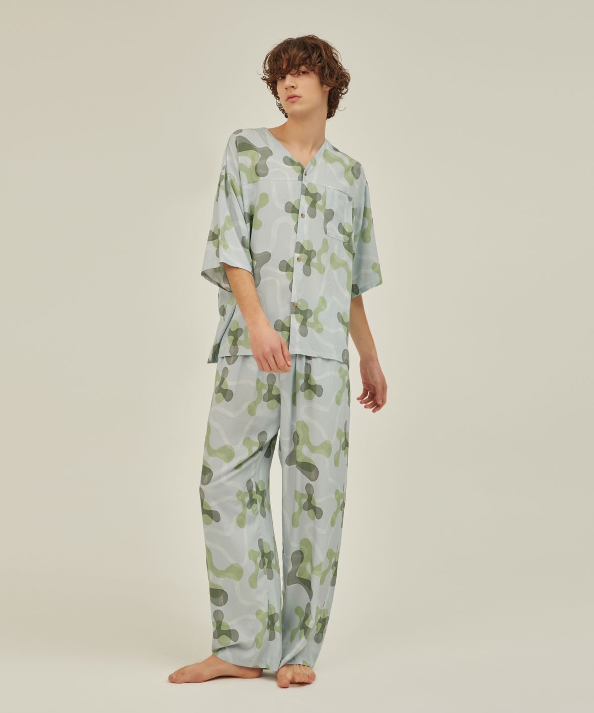 아템포(ATEMPO) COZY PAJAMA SET_arc blue