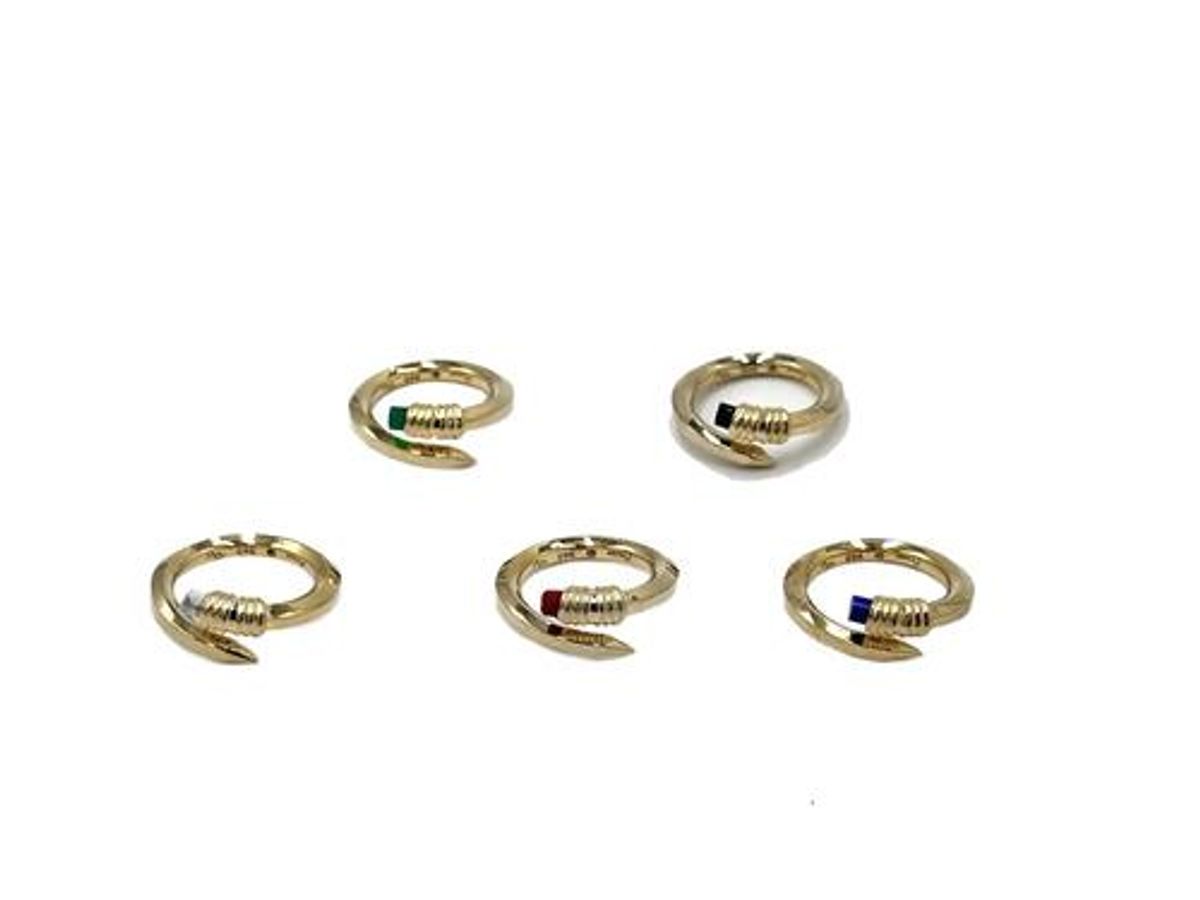 프리카 주얼리(FRICA JEWELRY) 리닝 링 2 (그린 오닉스)