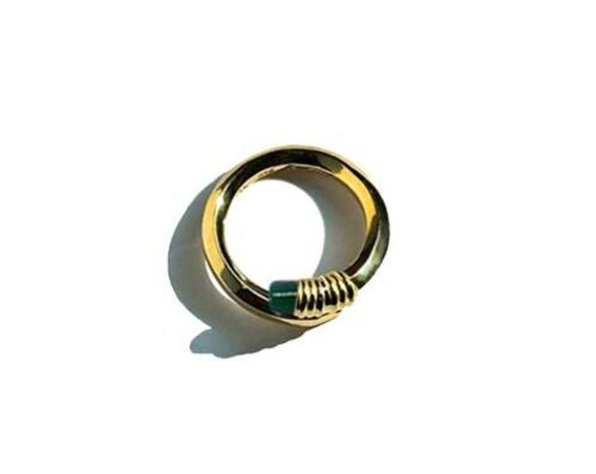 프리카 주얼리(FRICA JEWELRY) 리닝 링 2 (그린 오닉스)
