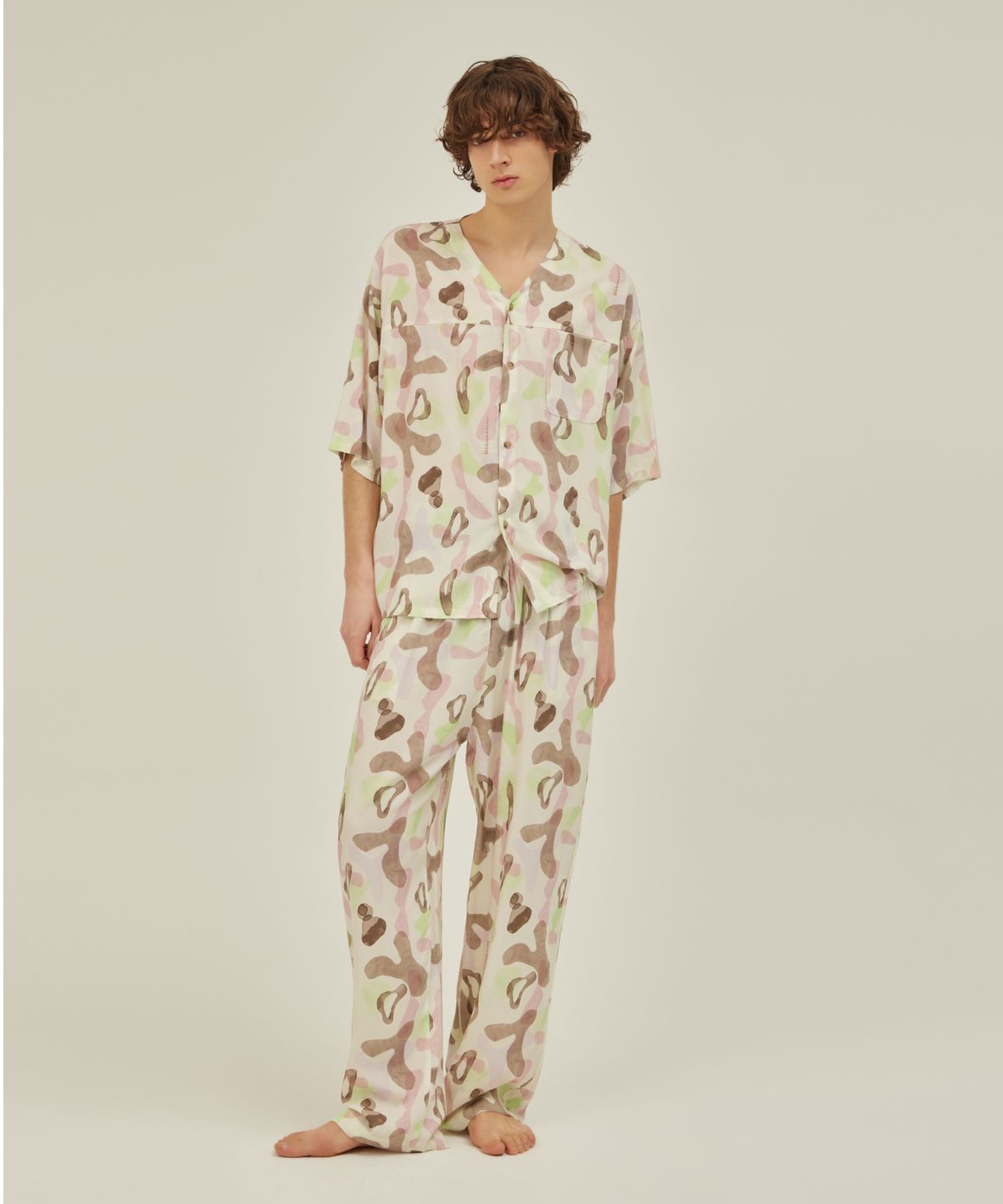 아템포(ATEMPO) COZY PAJAMA COUPLE SET_arc beige
