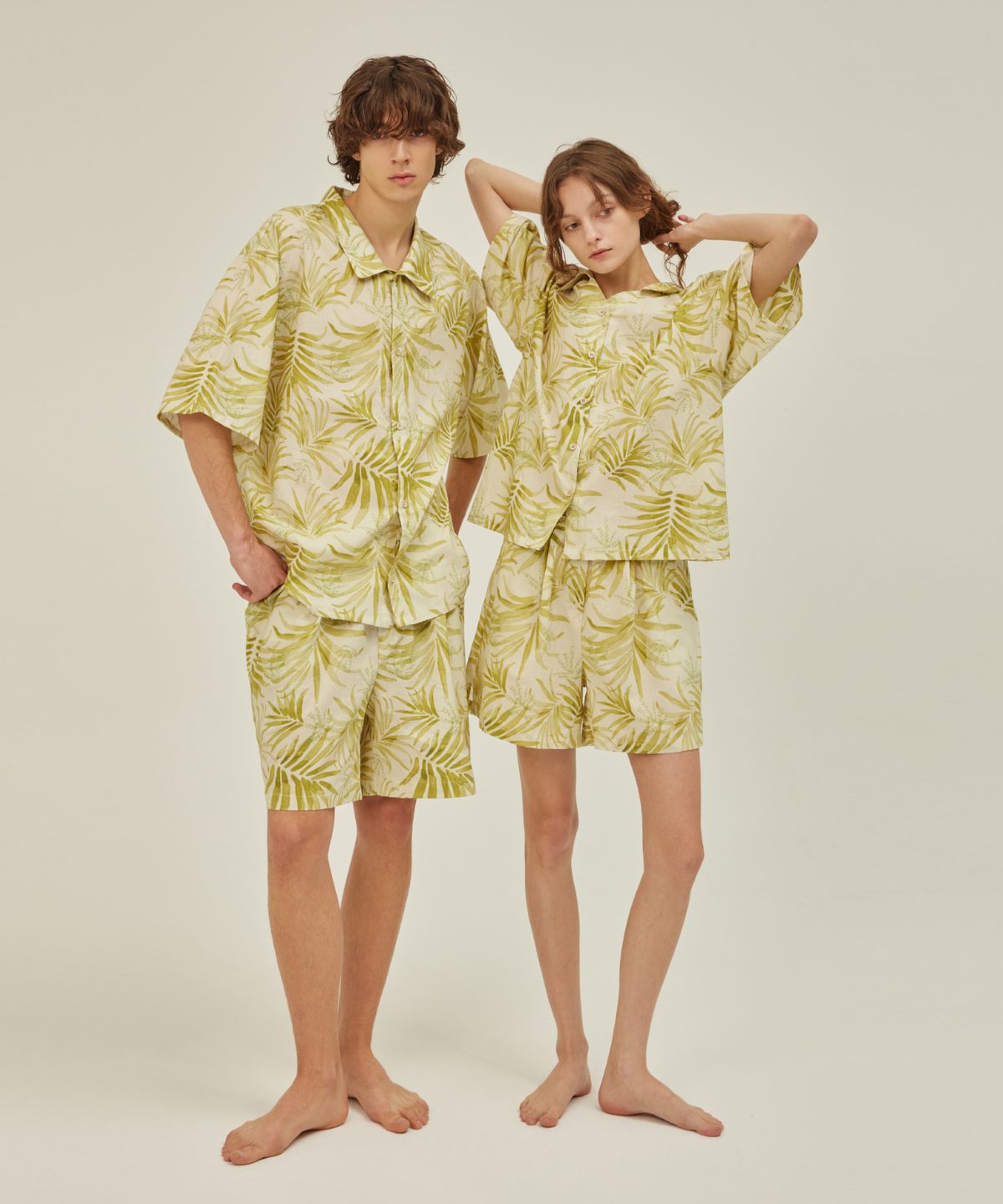 아템포(ATEMPO) BALI PAJAMA COUPLE SET_lime green