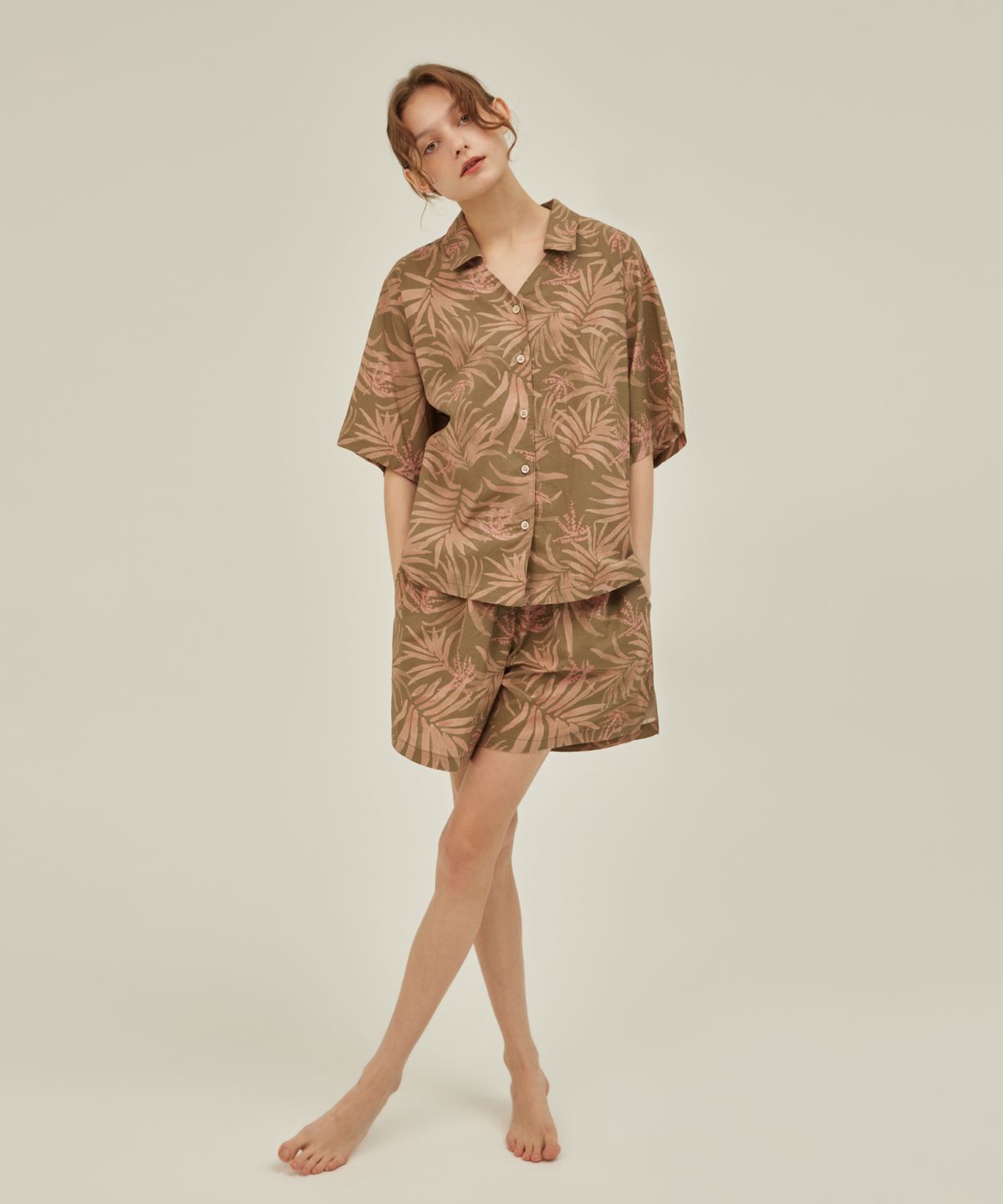 아템포(ATEMPO) BALI PAJAMA COUPLE SET_pink Sunset