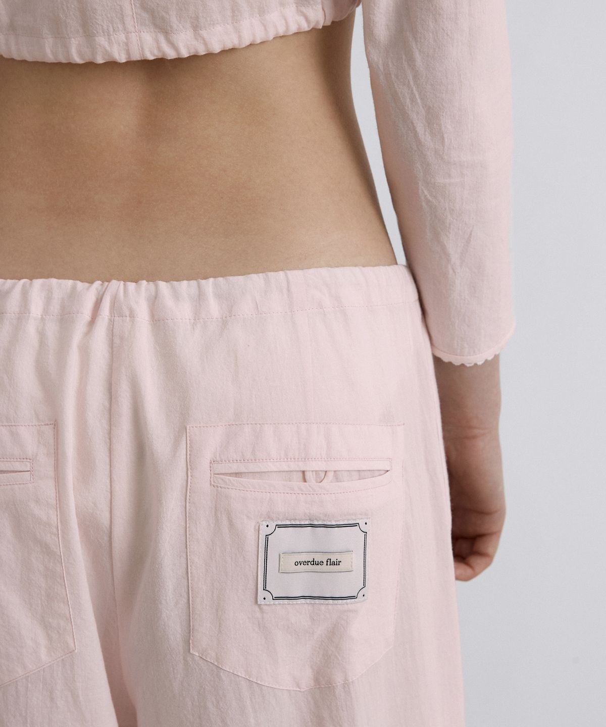 오버듀플레어(OVERDUEFLAIR) COTTON SHEER PANTS_BABY PINK