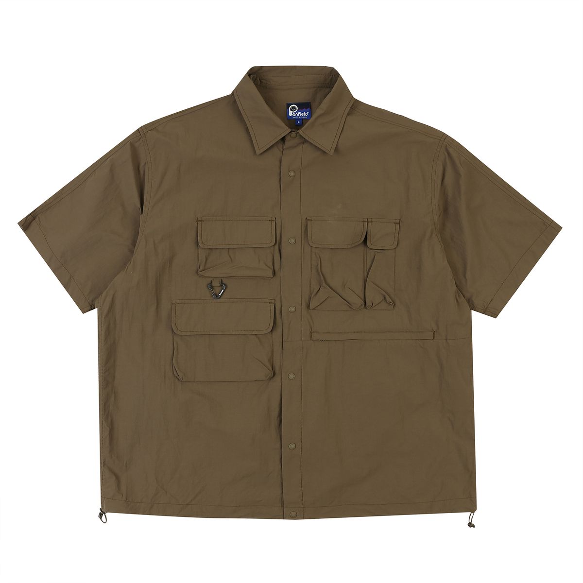 펜필드(PENFIELD) MULTI POCKET PACKABLE HALF SHIRTS BROWN_FQ2WR40U