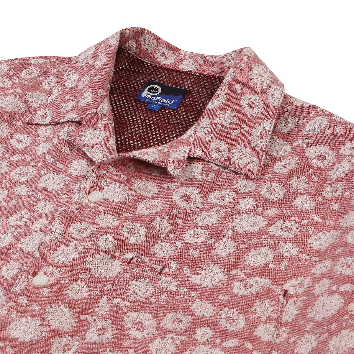 펜필드(PENFIELD) FLOWER JACQUARD HALF SHIRTS PINK_FQ2WR18U