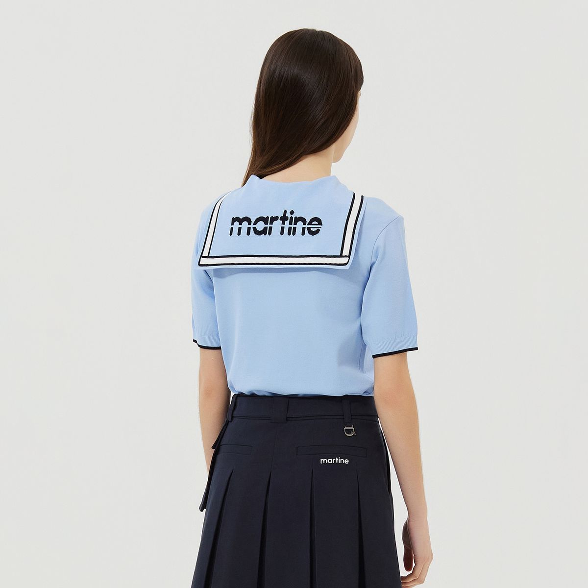 마틴골프(MARTINE GOLF) Martine Sailor Collar Knit_S/Blue