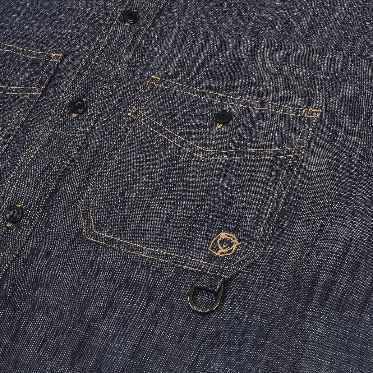펜필드(PENFIELD) WASHED DENIM HALF SHIRT INDIGO_FQ2WR80U