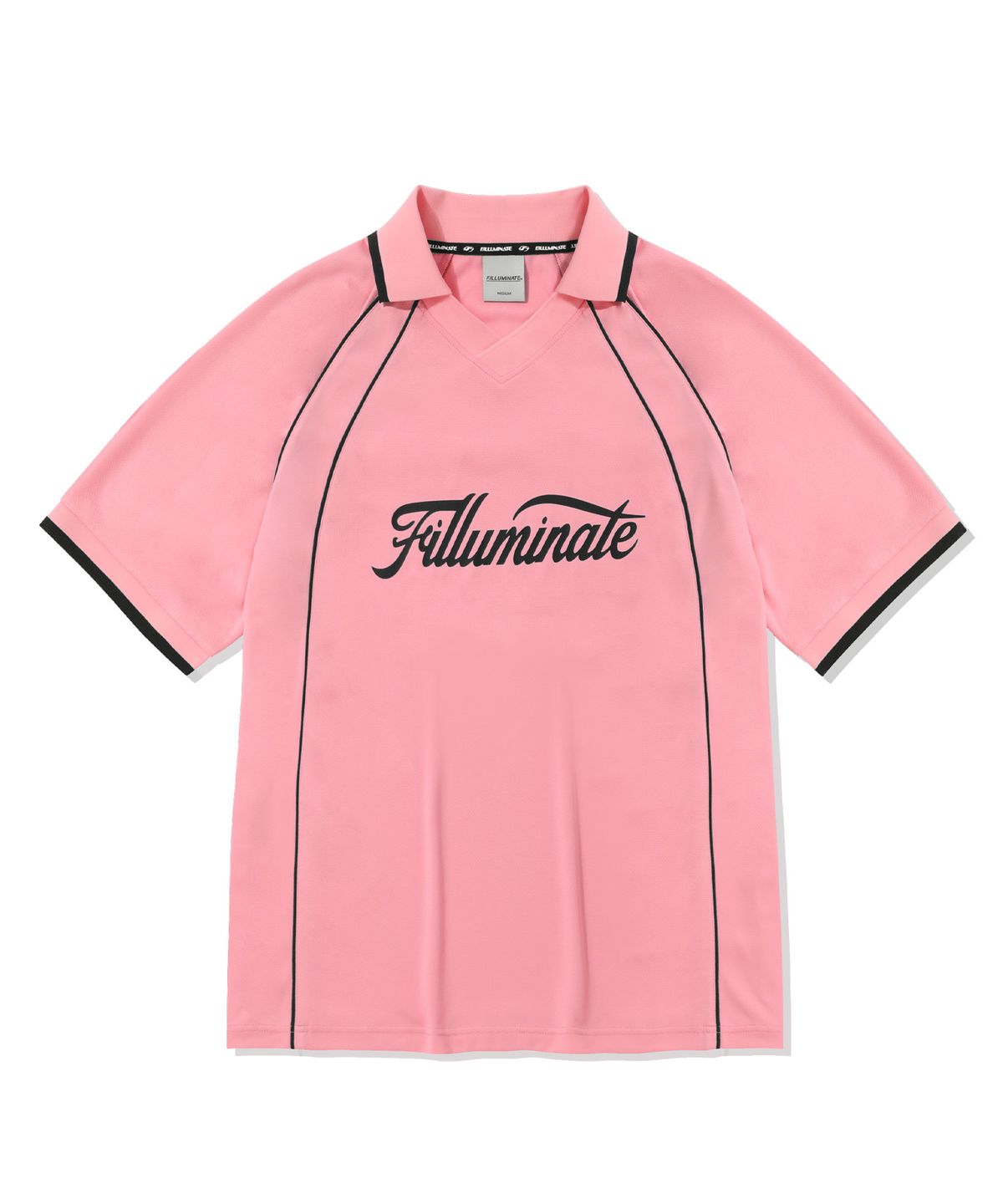 필루미네이트(FILLUMINATE) 더블 파이핑 카라 저지 티셔츠-3Color