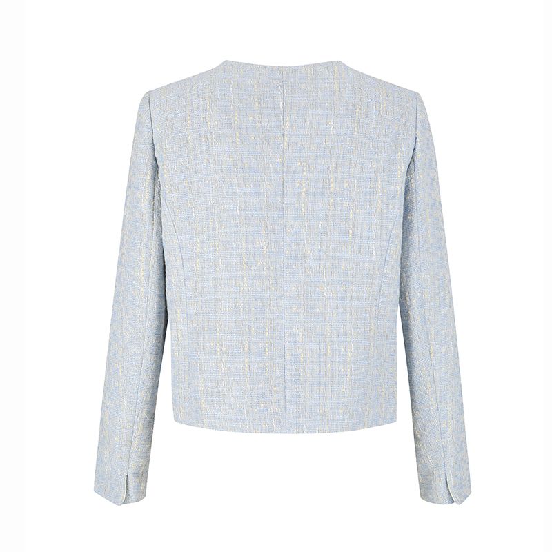 MUSINSA | SOUP Tweed No Collar Round Neck Jacket (SY4JKM4)