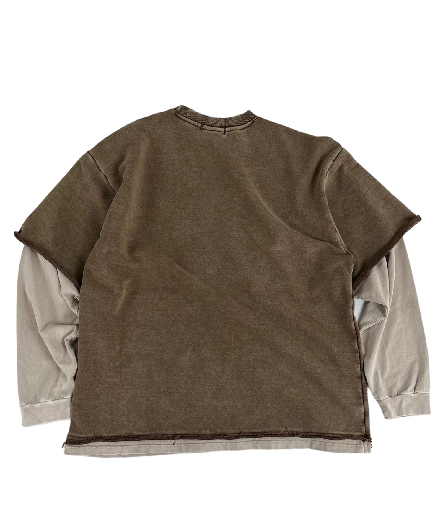 MUSINSA | SK8ER ROCK Doodle Star Pigment Layered T-Shirt (Brown)