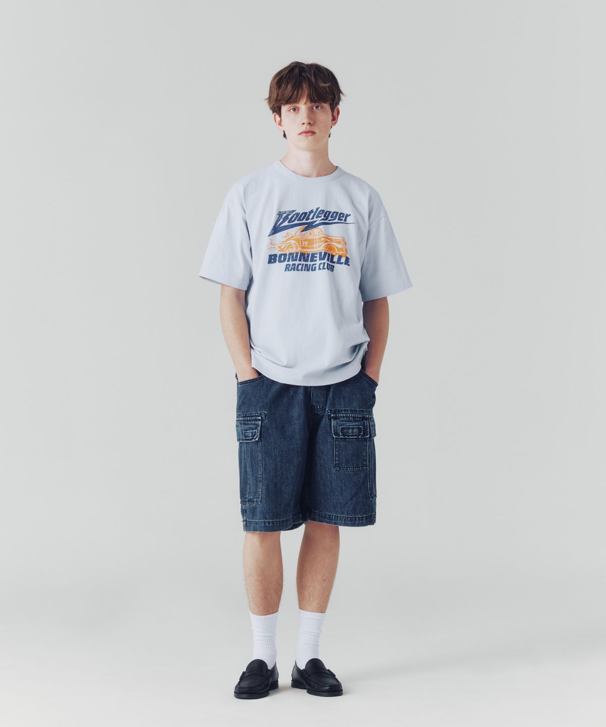 에스피오나지(ESPIONAGE) Denim M51 Field Shorts Washed Indigo
