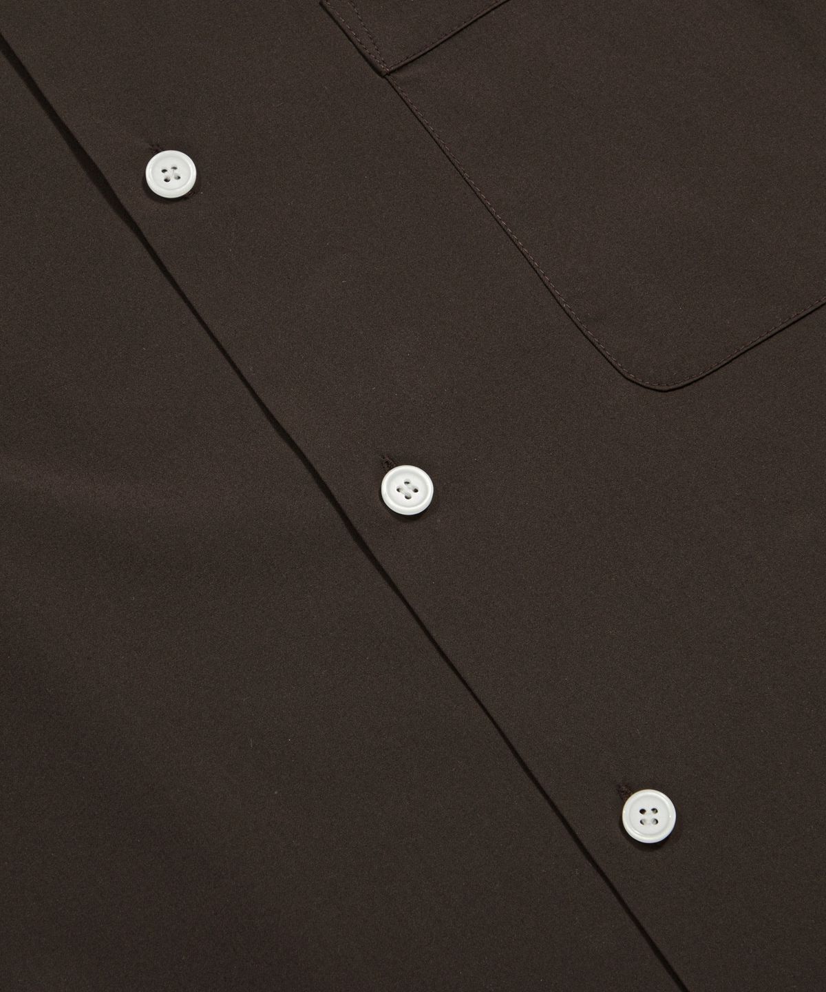 에스피오나지(ESPIONAGE) Script Logo Open Collar S/S Shirt Brown