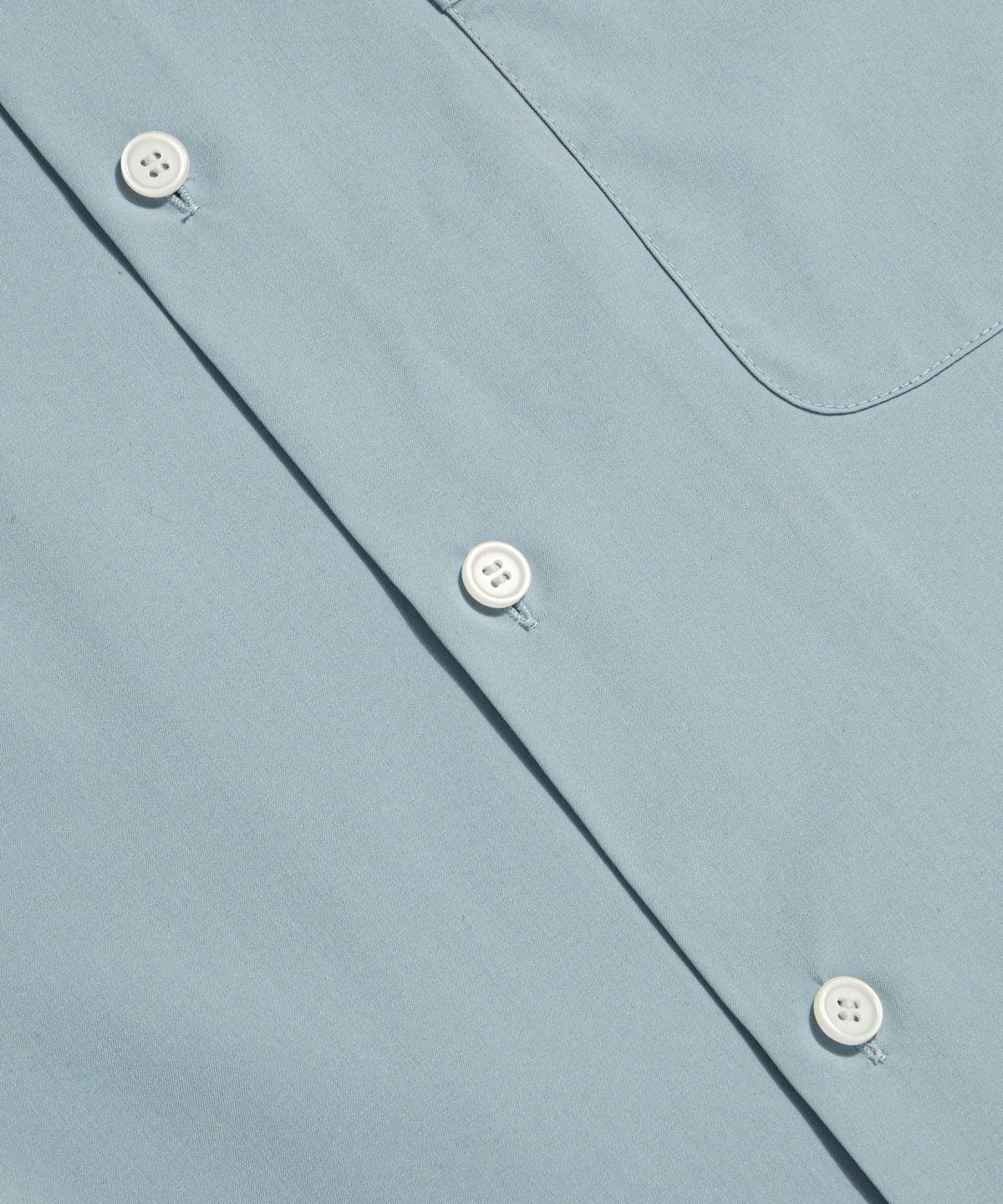 에스피오나지(ESPIONAGE) Script Logo Open Collar S/S Shirt Rusty Blue