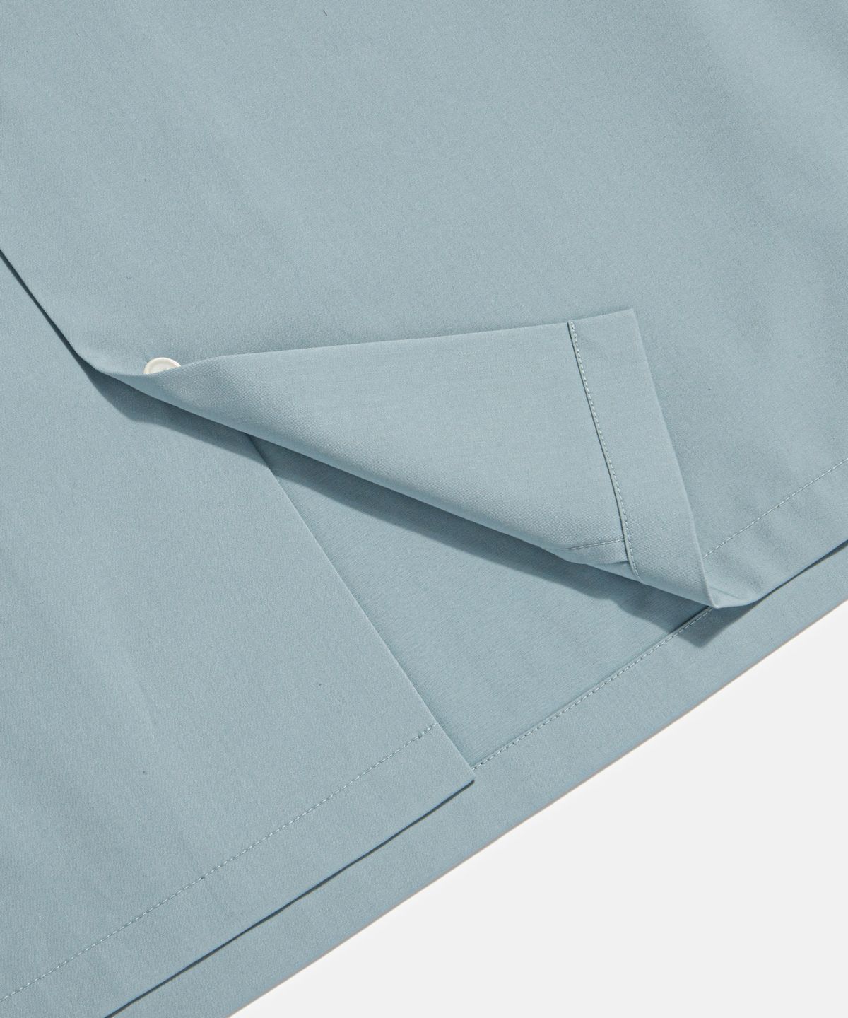 에스피오나지(ESPIONAGE) Script Logo Open Collar S/S Shirt Rusty Blue