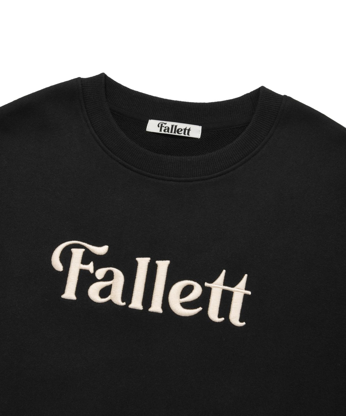 팔렛(FALLETT) 스토리 로고 맨투맨 블랙