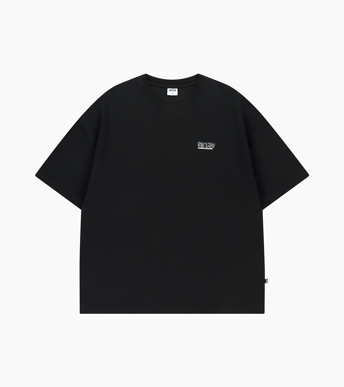웨이든(WAYDN) 카투닉 OG 오버핏 반소매 블랙