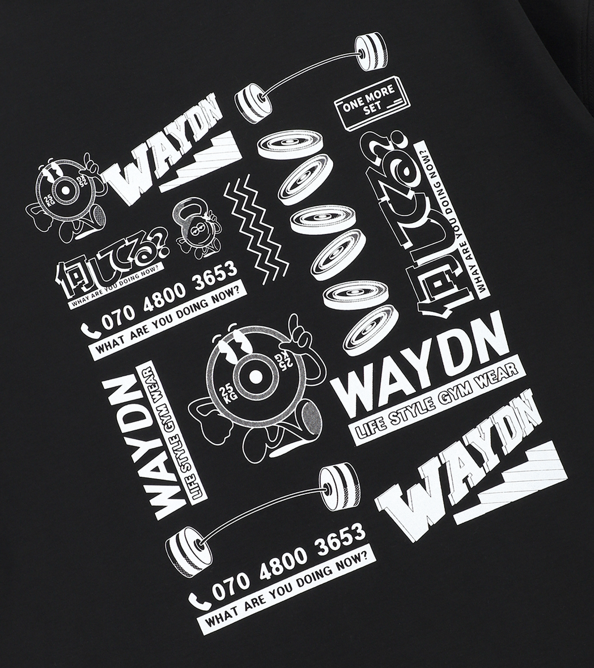 웨이든(WAYDN) 카투닉 OG 오버핏 반소매 블랙
