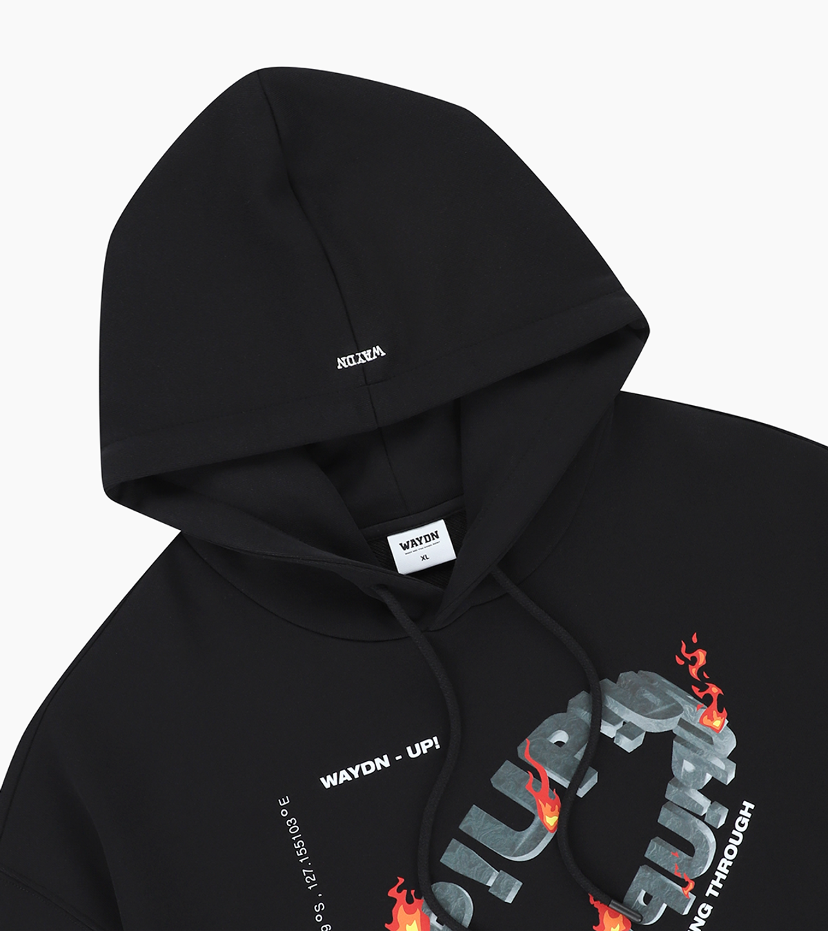 웨이든(WAYDN) UP 웨이든 OG 오버핏 후드 블랙