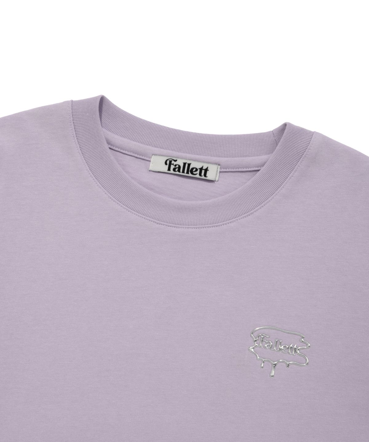 팔렛(FALLETT) 실버 브러쉬 로고 반팔티 라벤더