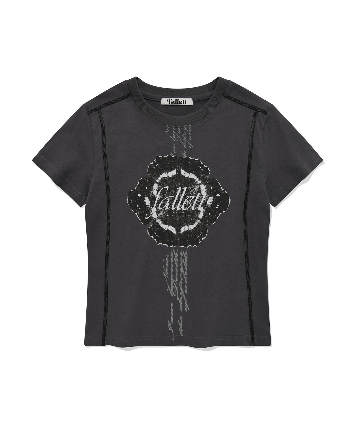 【FALLETT】Flower short sleeve t-shirt★送料・関税込 MUSINSA | FALLETT Flower short-sleeved t-shirt charcoal
