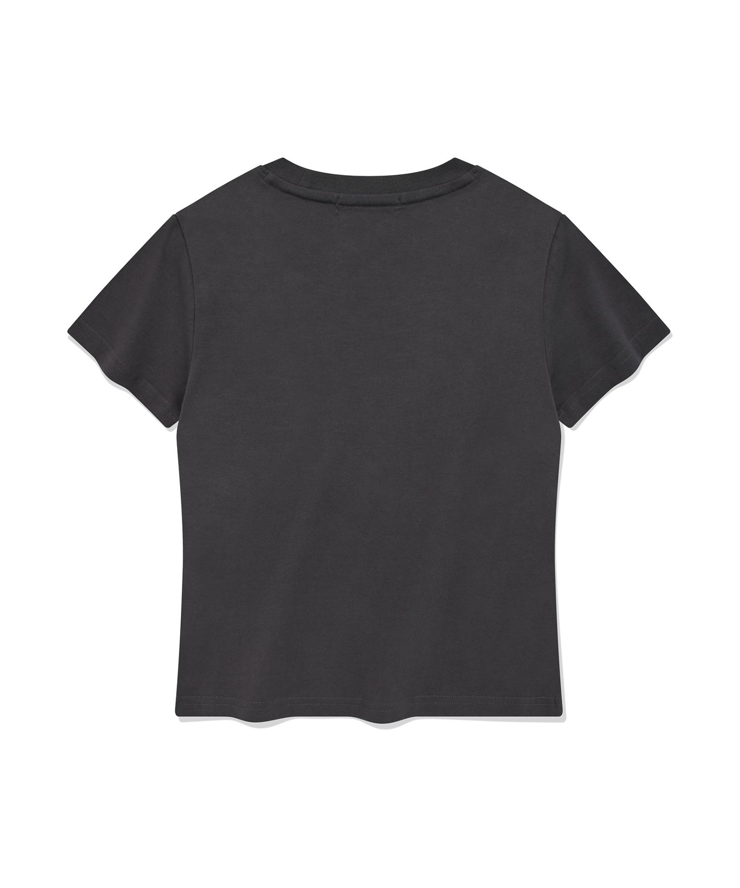 MUSINSA | FALLETT Flower short-sleeved t-shirt charcoal
