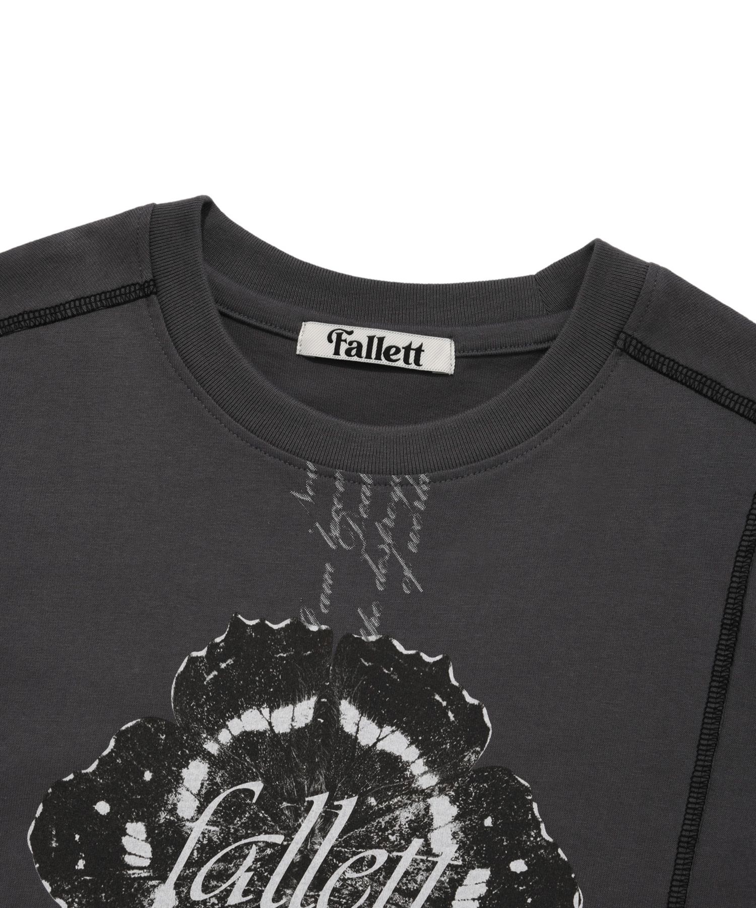 【FALLETT】Flower short sleeve t-shirt★送料・関税込 MUSINSA | FALLETT Flower short-sleeved t-shirt charcoal