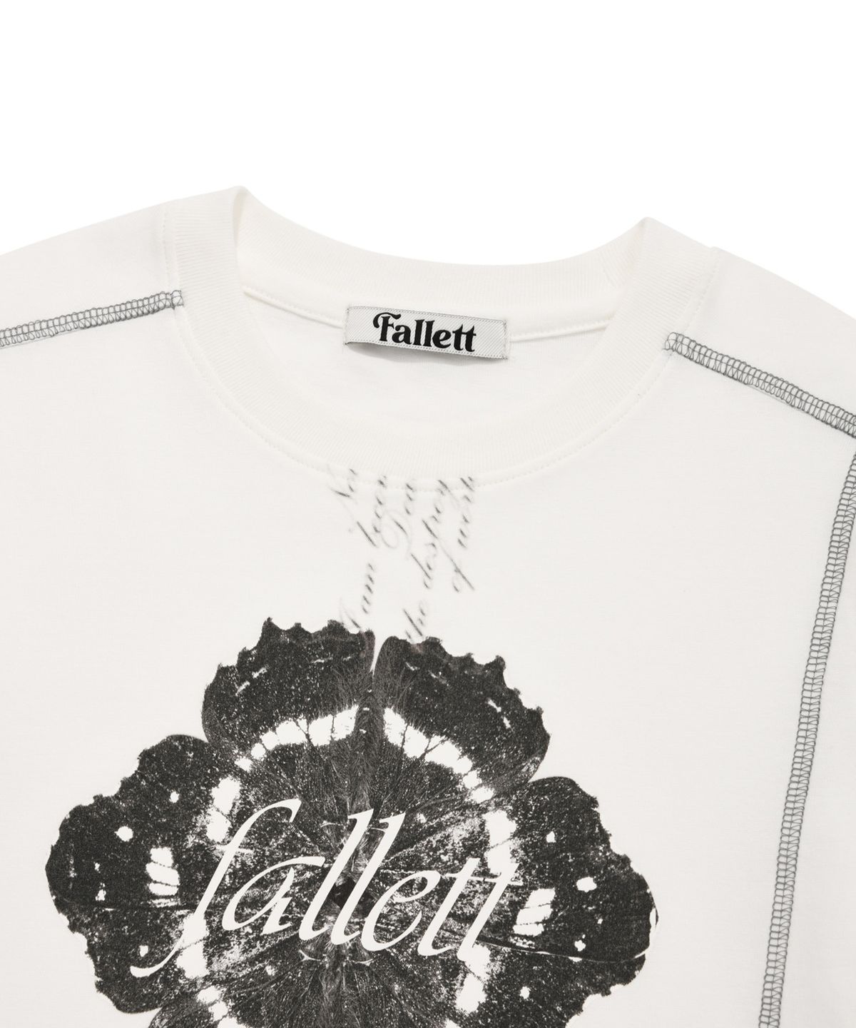 팔렛(FALLETT) 플라워 반팔티 화이트