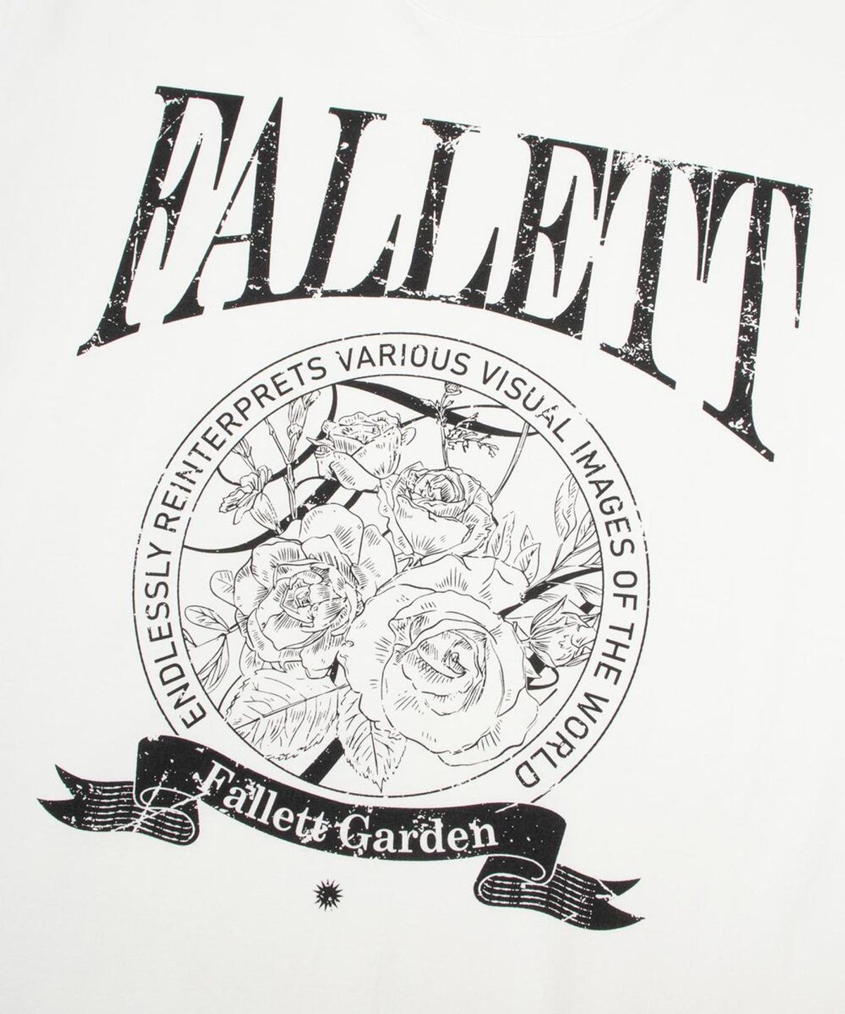 팔렛(FALLETT) 로즈 엠블럼 반팔티 화이트
