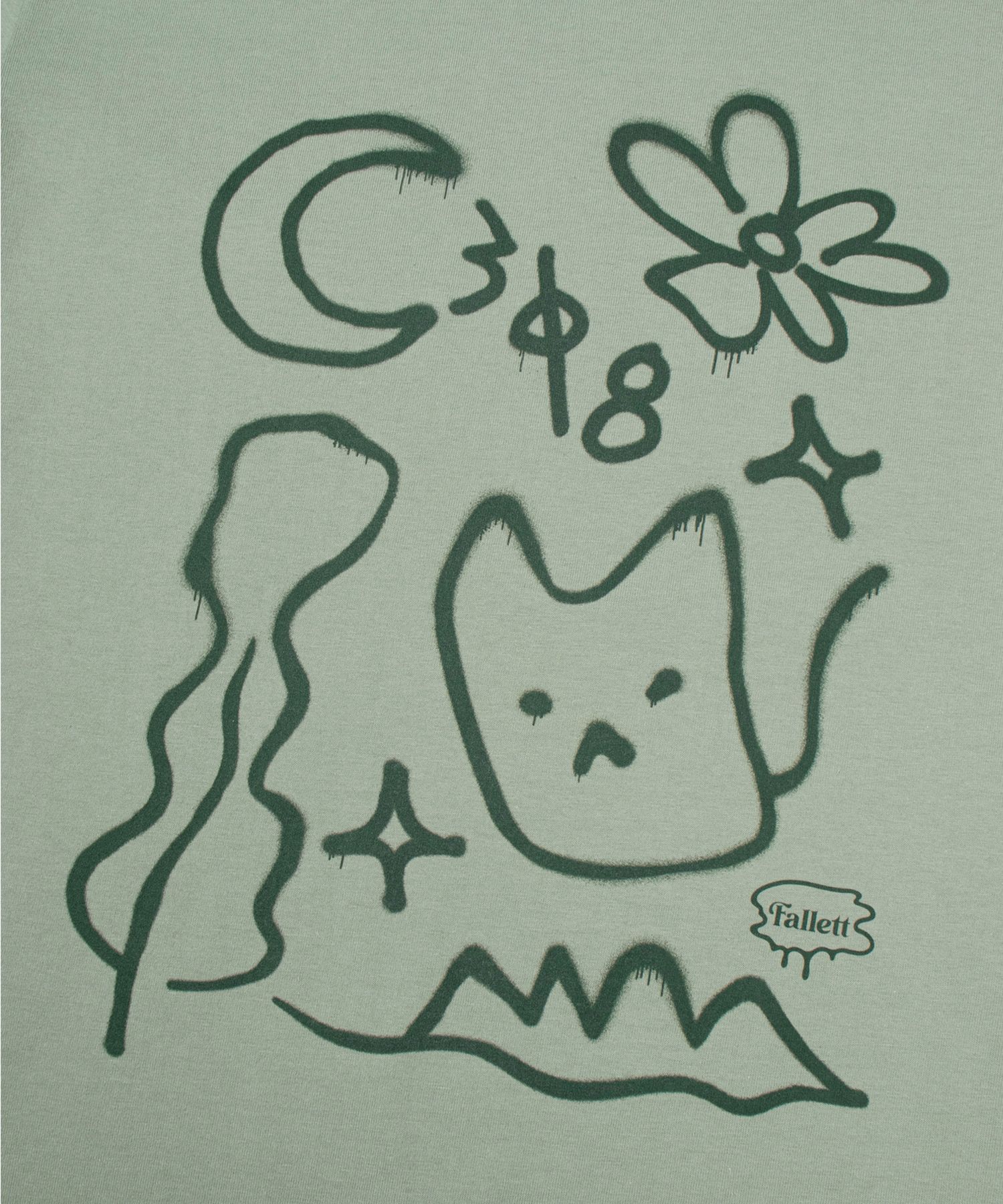 MUSINSA公式 | FALLETT Drawing Nero Short Sleeve T-shirt Mint