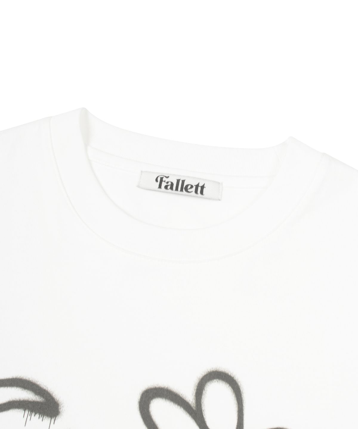 팔렛(FALLETT) 드로잉 네로 반팔티 화이트