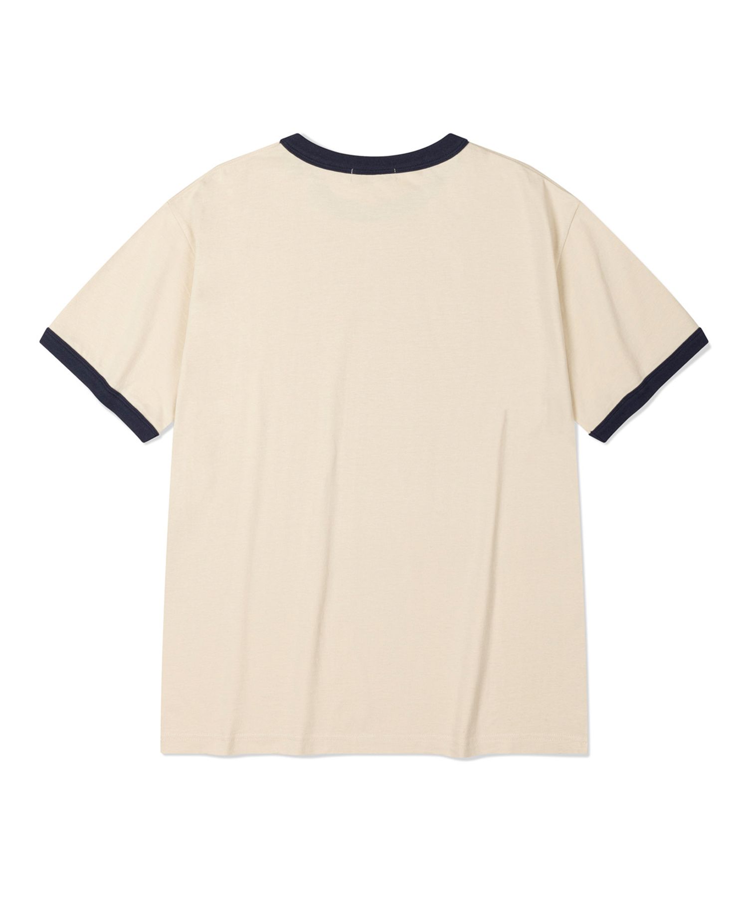 MUSINSA | FALLETT Art Club Ringer Short-sleeved T-shirt Beige