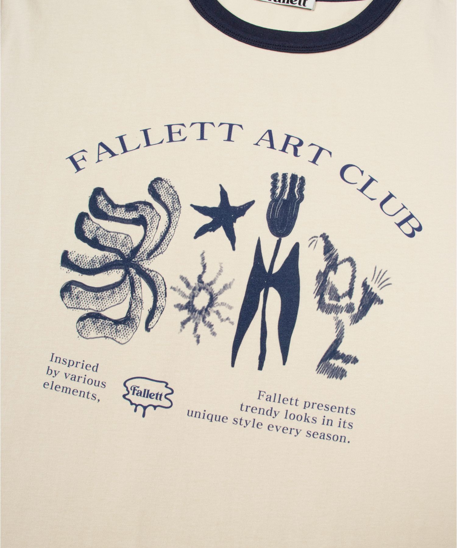 Tシャツ・カットソー Fallett Art Club Ringer Short sleeve T-shirt 4HA090 MUSINSA | FALLETT Art Club Ringer Short-sleeved T-shirt Beige