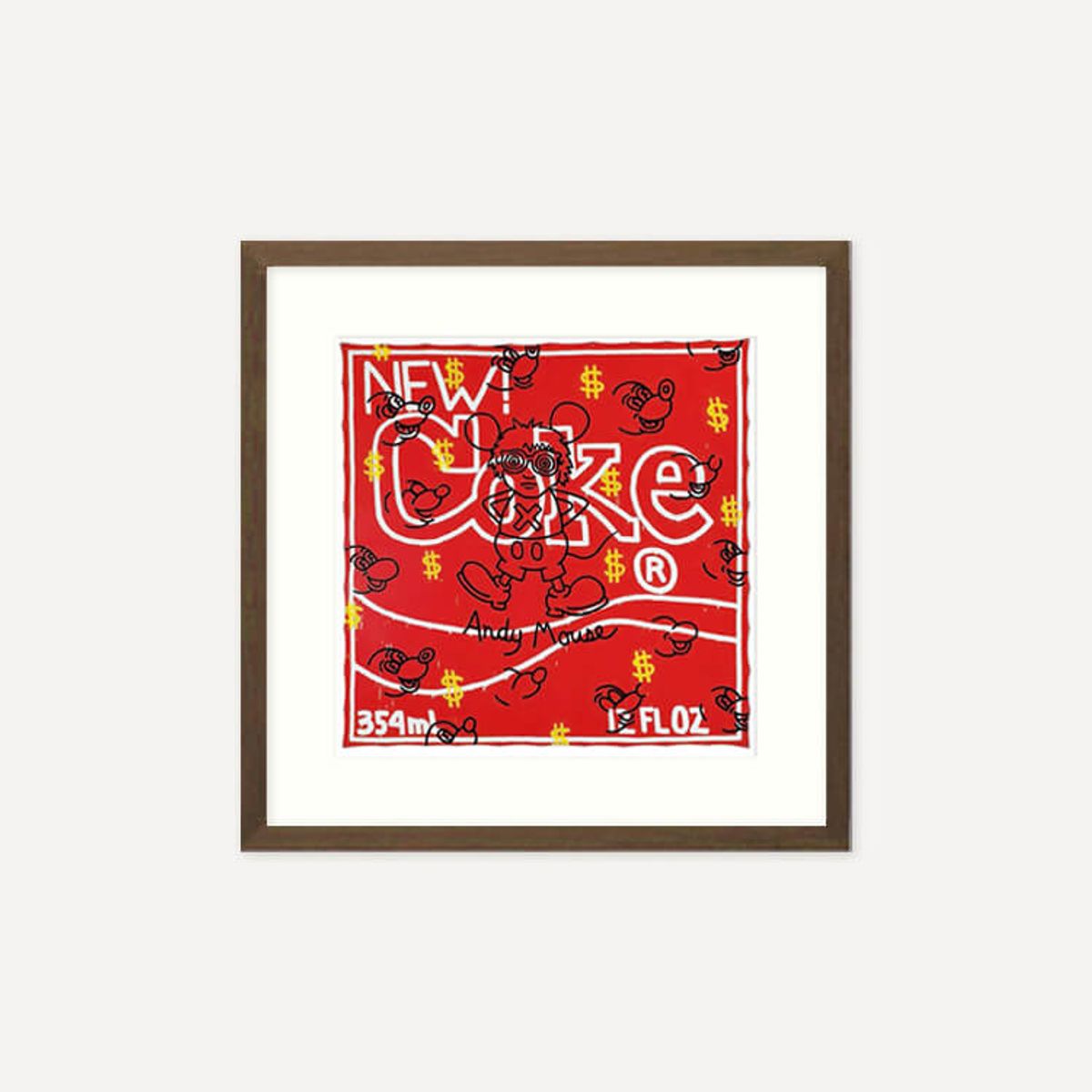 그릿시즌(GREET SEASON) 키스 해링 Andy Mouse - New Coke, 1985 (액자 포함)