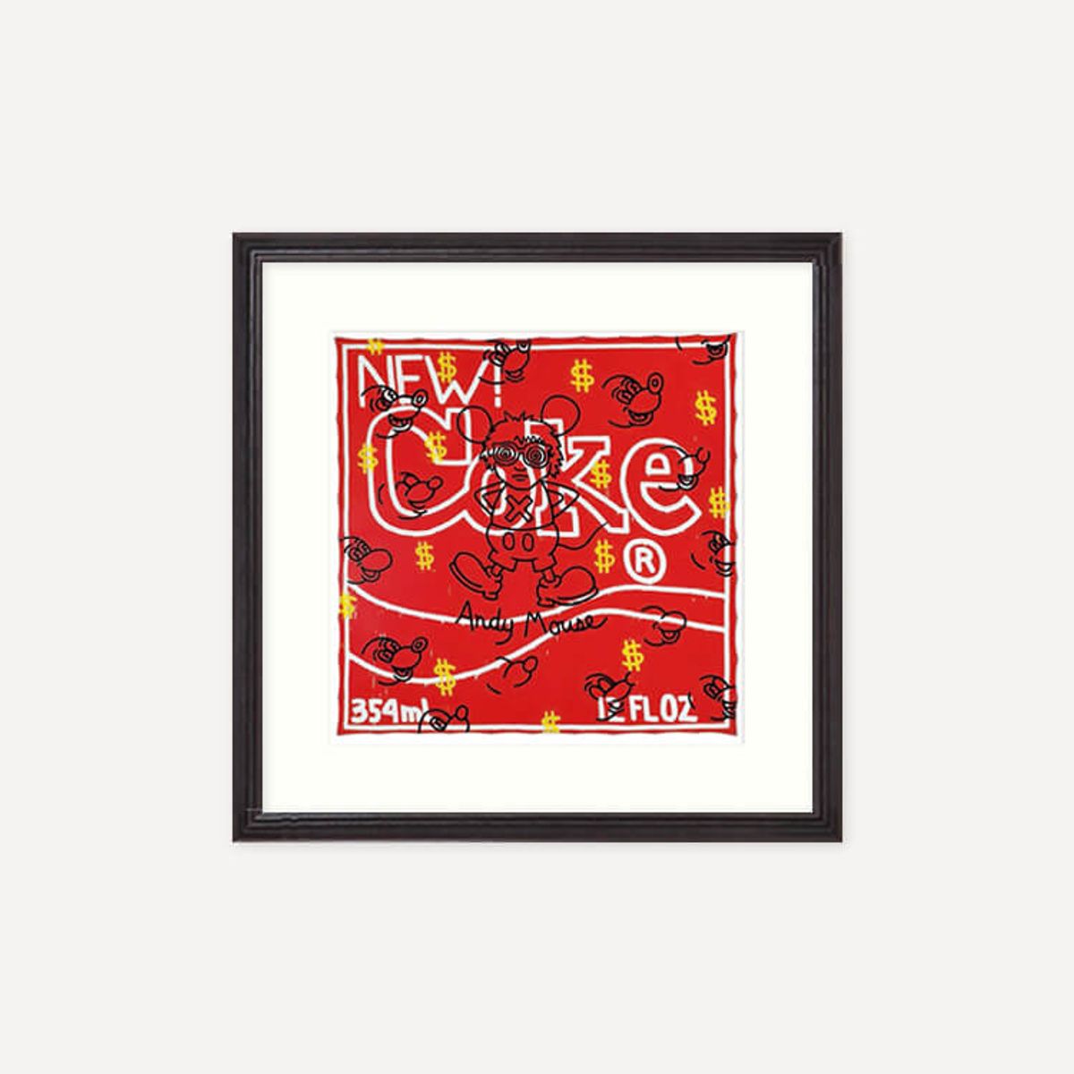 그릿시즌(GREET SEASON) 키스 해링 Andy Mouse - New Coke, 1985 (액자 포함)