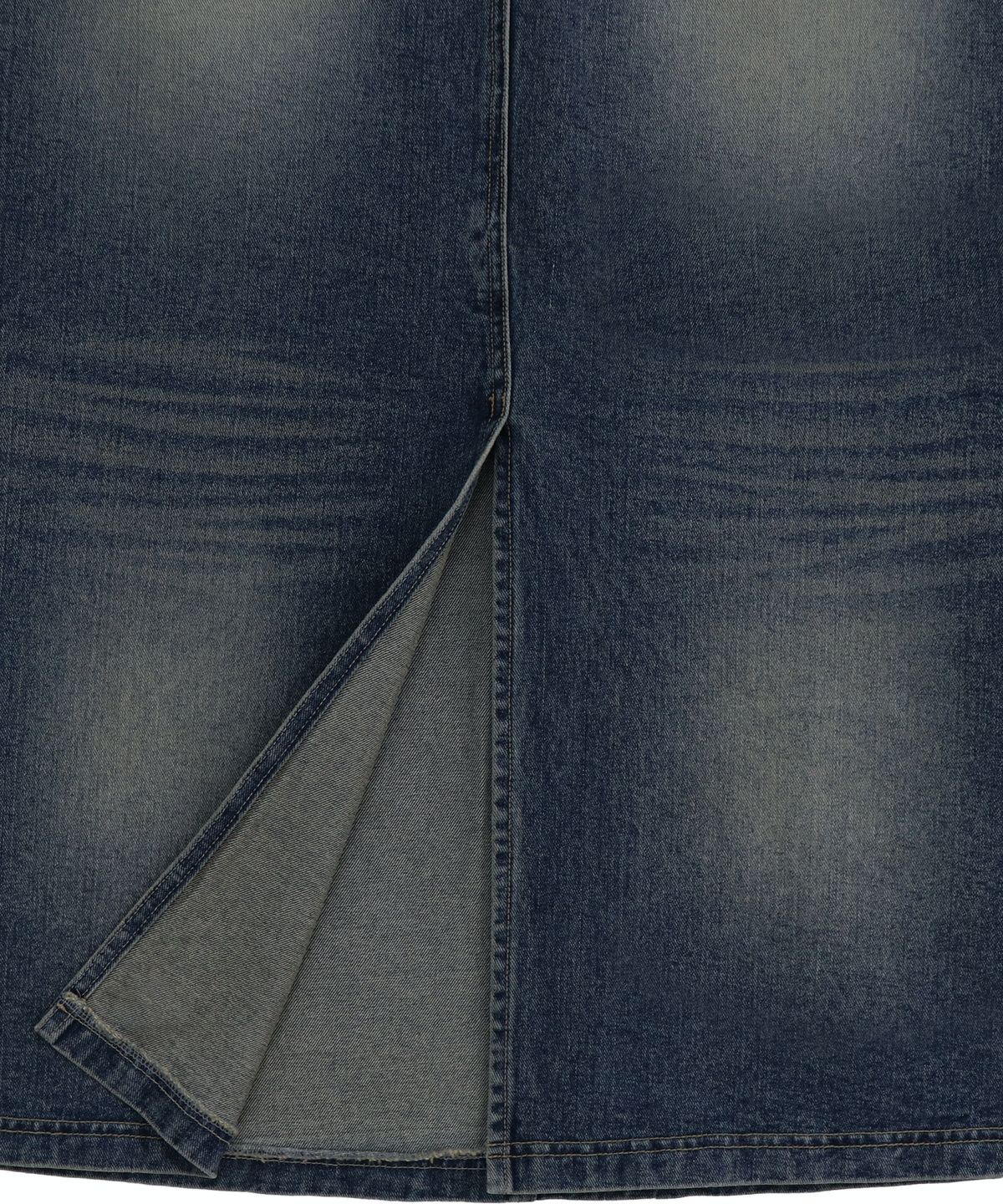 트리밍버드(TREEMINGBIRD) Front Yoke Denim Long Skirt [ Dark Blue ]