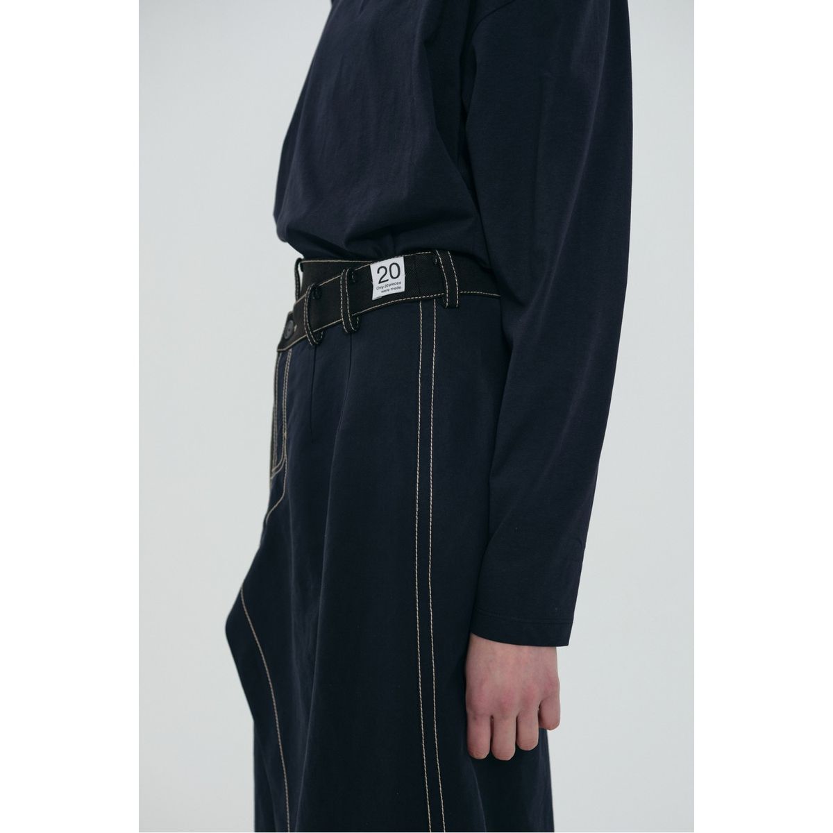래코드(RECODE) Pants Detail Overlap Skirt_RQKAS24535NYX