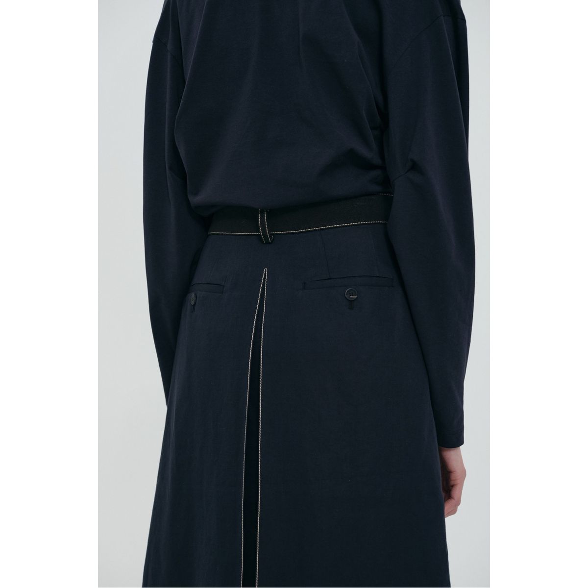래코드(RECODE) Pants Detail Overlap Skirt_RQKAS24535NYX