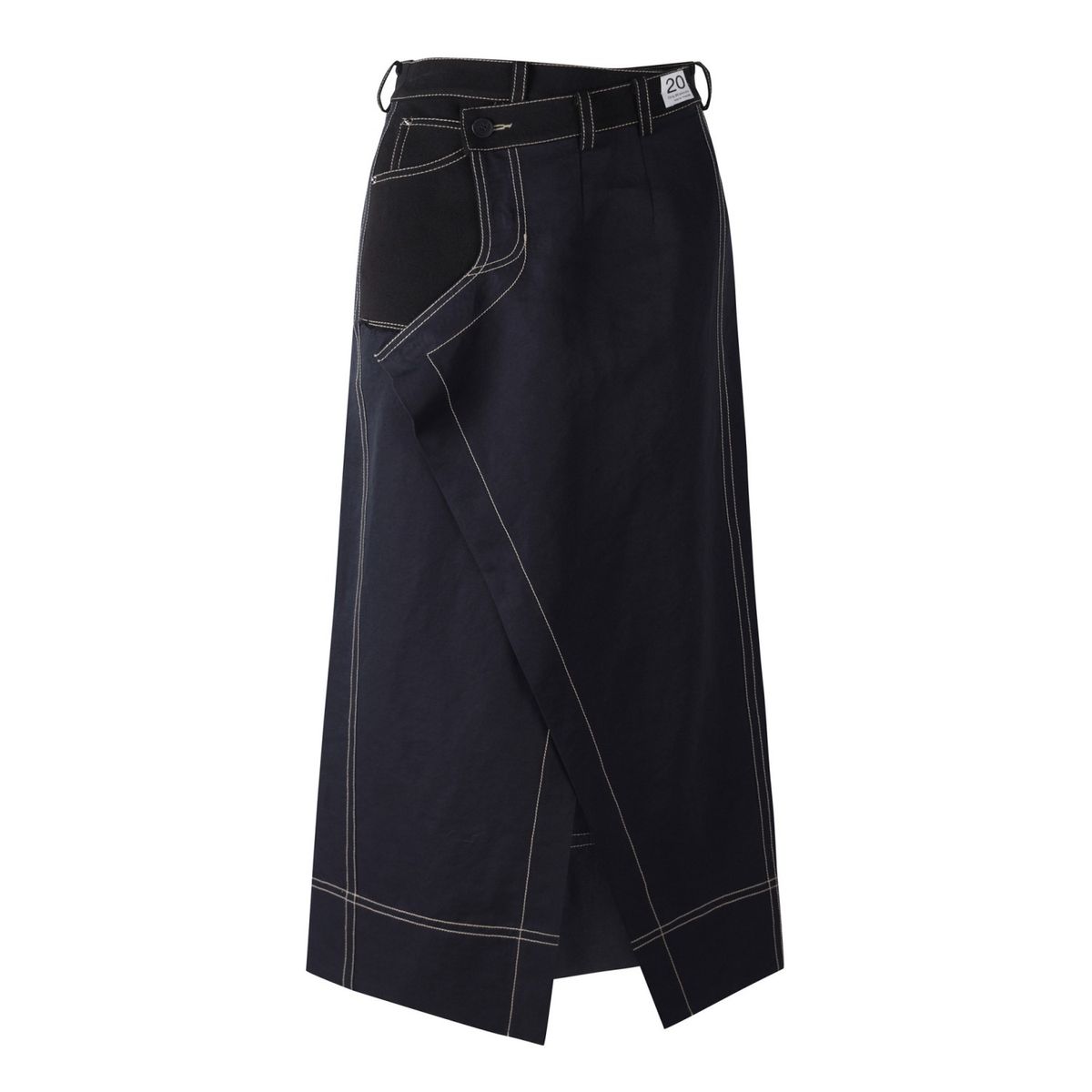 래코드(RECODE) Pants Detail Overlap Skirt_RQKAS24535NYX