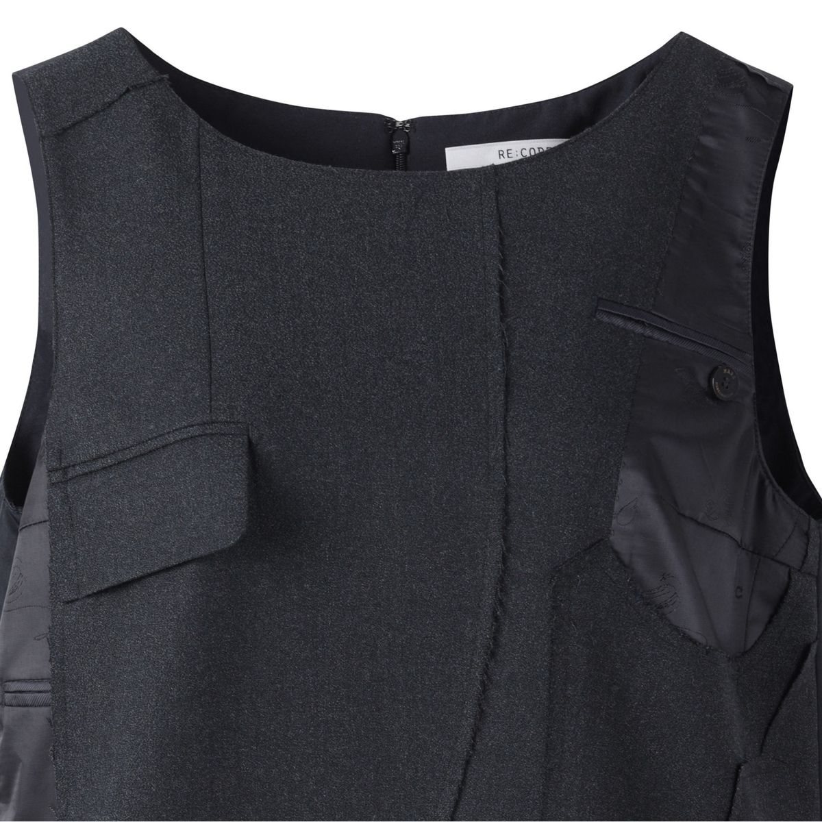 래코드(RECODE) Puzzle Bubble Midi Dress_RQDAS24546BKX